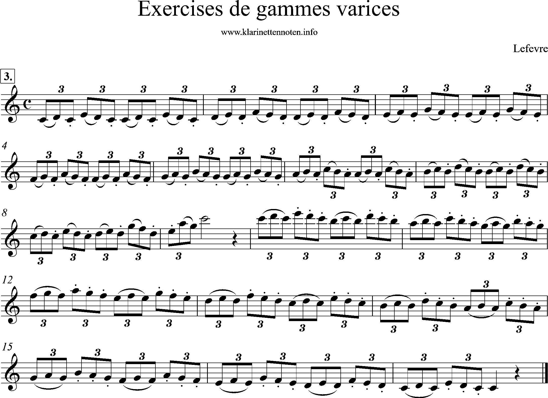 lefevre, Exercises in C-Major, 03
